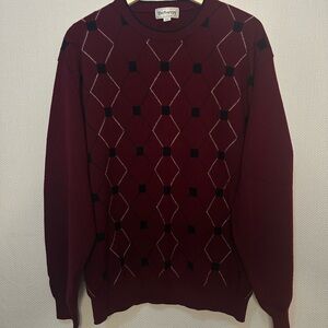 Vintage Burberrys Black Label 100% Wool Japanese Argyle Crewneck Sweater